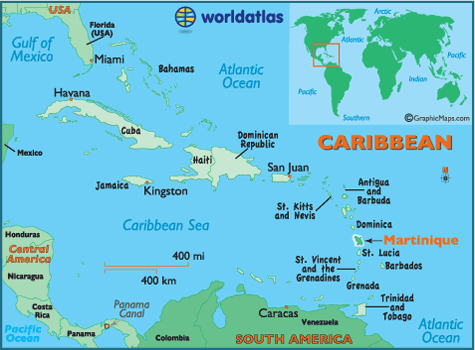 Locator Map of Martinique