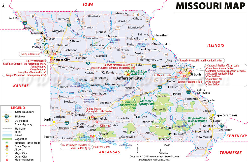 Missouri (MO) Map